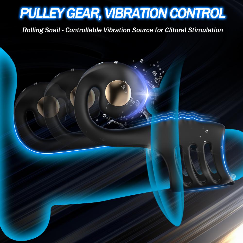 Powerful Penis Ring Vibrator Male Remote Control Dual-motor Delay Ejaculation Enlargement G-Spot Stimulation Sex Toy For Couple