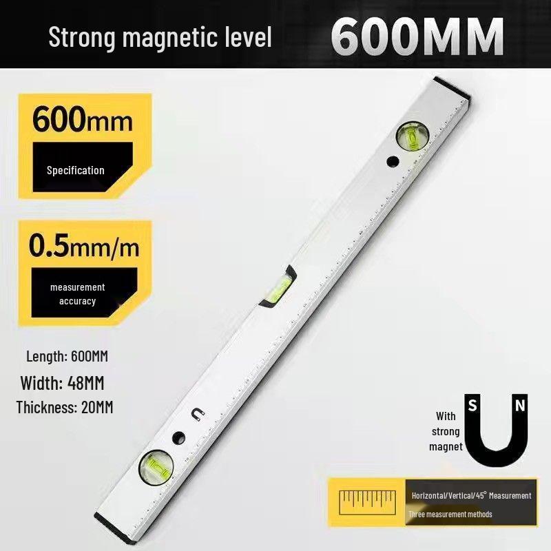 High-Precision Magnetic Aluminum Spirit Level Tool for Accurate Measuring and Balance.