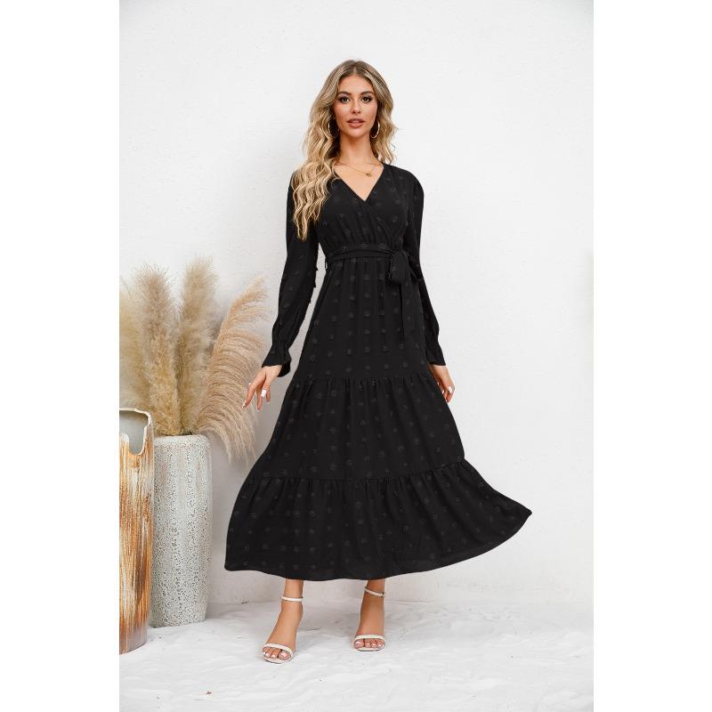 Einfarbiges Swing-Freizeitkleid