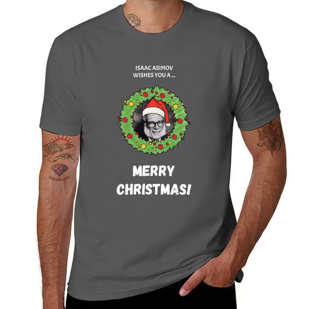 Isaac Asimov Wishes You A Merry Christmas Tshirt Industrial Work Tee Shirt Tshirt