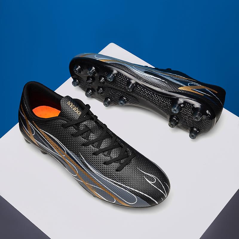 32-47 Unisex Düşük Üst Uzun Spike Futbol Ayakkabıları Erkek ve Kız Suni Çim Pratik Antrenman Ayakkabıları