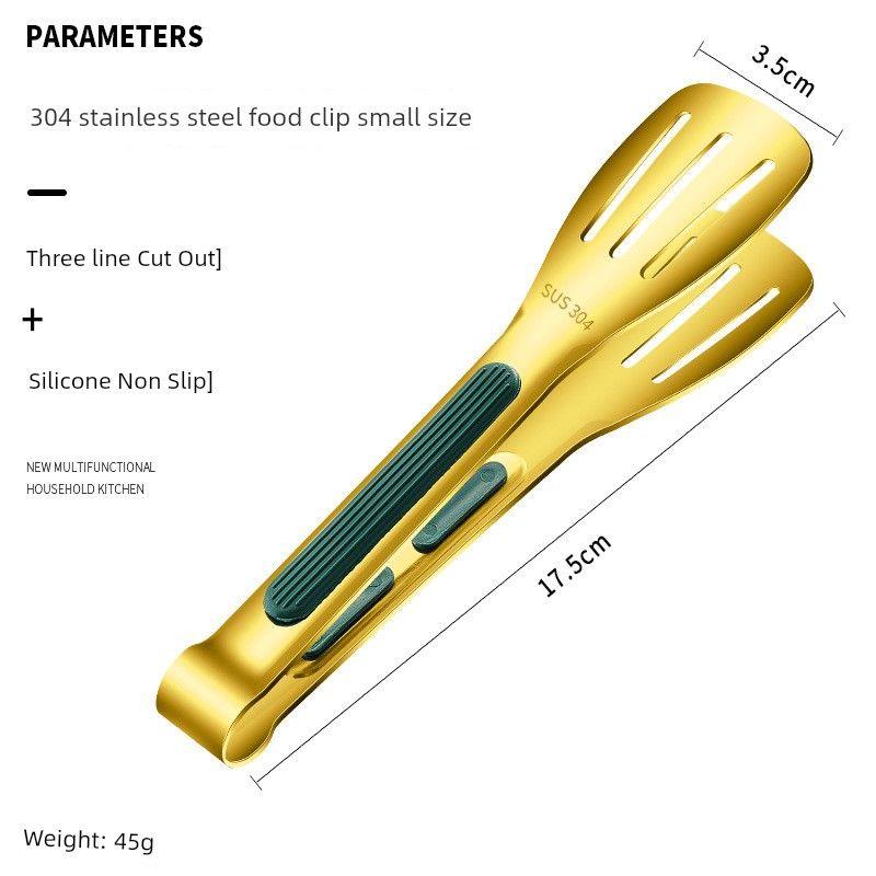 304 Stainless Steel Clip Food Clip Fried Steak Pancake Commercial Barbecue Clip Bread Barbecue Food Food-Grabbing Device Kitchen