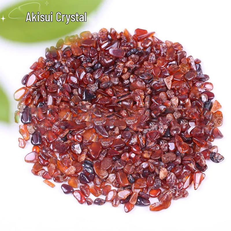 Orange Garnet Crushed Stone: Ornament & Purification for Fish Tanks and Flower Pots
