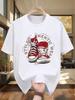 Fashionable Red Canvas Sneakers Printed T-and Kids Tshirt for Men Retro Shoe Pattern Printed Casual Short Sleeved Top