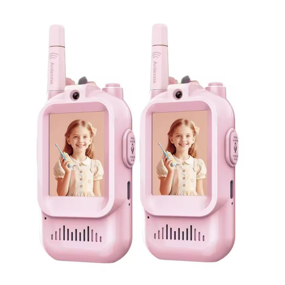 

Video Walkie Talkies for Kids 2 Pack Rechargeable Toddler Toys for Indoor Camping Travel Birthday Gfits for Kids Ages 3-12