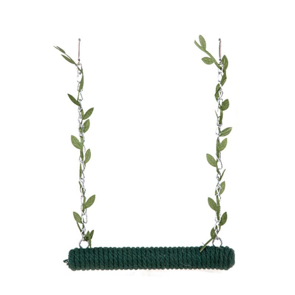 Wear-resistant Bird Swing With Cotton Rope Bird Cage Stand Stick Parrot Swing Toy  Cockatiels