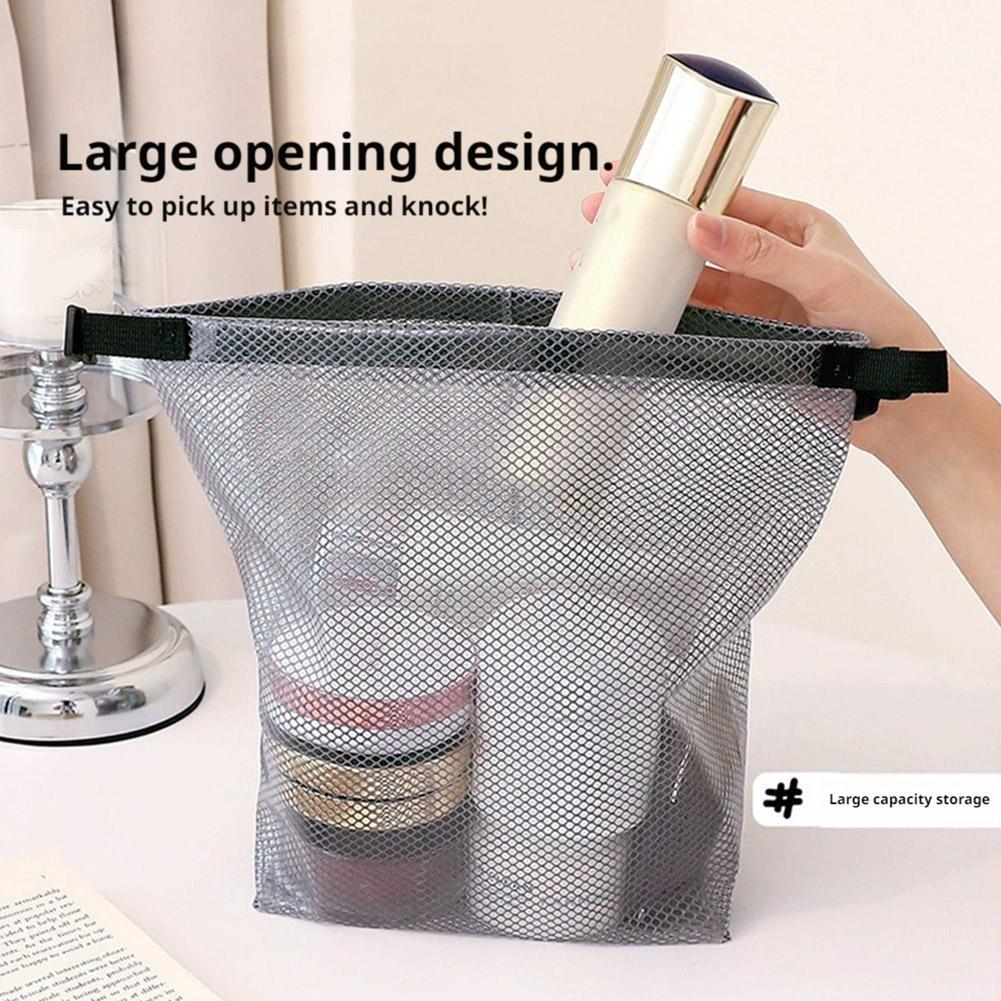 Portable Handle Storage Bags Large Opening Waterproof Toiletry Bag Makeup Organizer Pouch for Travel Fitness Swimming Outdoor