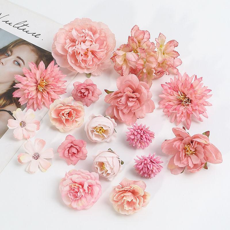 Rose Artificial Flowers Set Peony Fake Flowers For Home Decor Wedding Marriage Decorations Ornaments Bouquet Garland Accessories