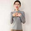 Women's Retro Qipao Collar Knitted Sweater with Frog Button Design, Slim Fit