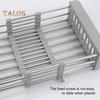 Stainless Steel Drain Rack Retractable Design Large Capacity Rust-Proof Corrosion Resistant Kitchen Sink Hollow Drain Rack Organizer