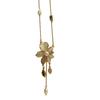 Collana a frange floreale di nicchia Catena per clavicola Beige Olio gocciolante Intarsiata con perle d'acqua dolce Collana squisita di lusso leggero Alto senso