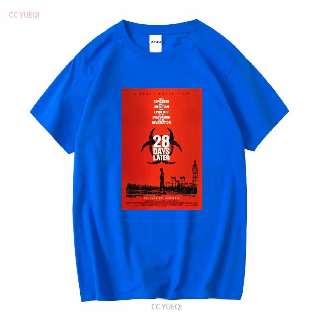 28 Days Later Movie Poster Fan T Shirt vintage Washed fashion Casual Unisex homme Stylish Comfortable Soft