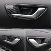 For Hyundai Tucson   Carbon Fiber Inner Door Handle Bowl Cover Trim 4pcs
