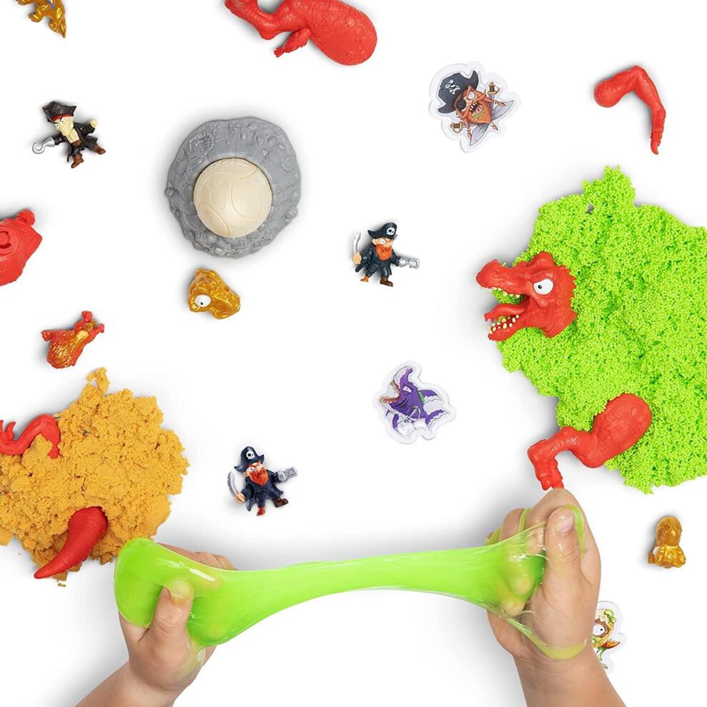 Smashers Dino Island Überraschungs-Mini-Ei GRÜNER Stegosaurus - 12 Überraschungen, Schleim & Sand, Sammle sie alle ZU152