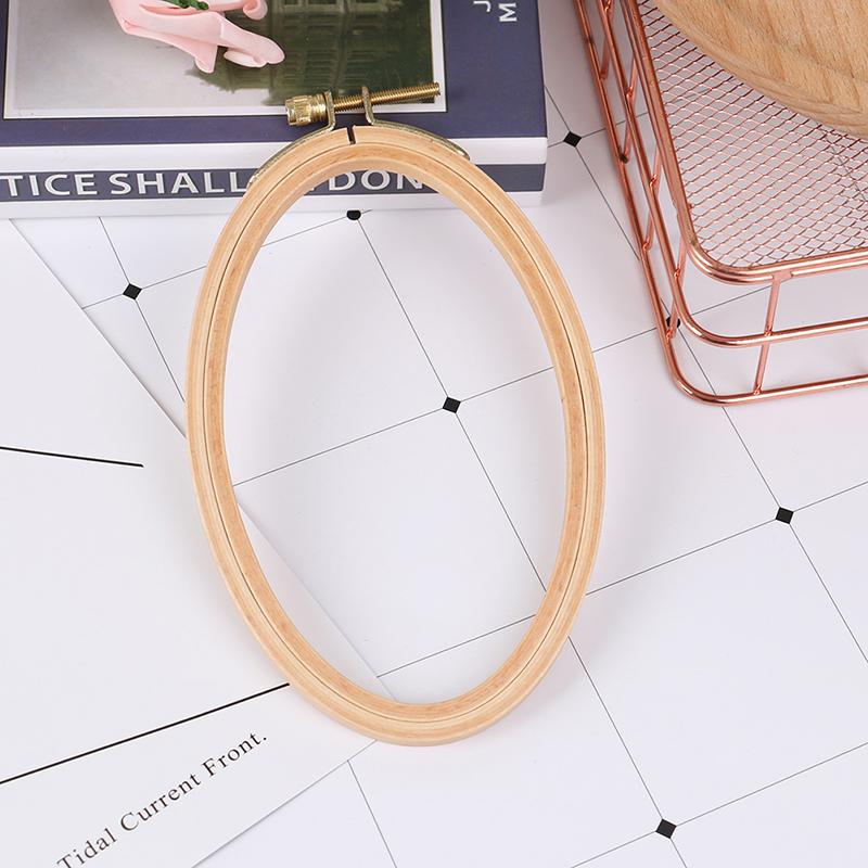 Rámeček bambusového vyšívacího obruče Oválný vyšívací kruh kroužkový křížový steh Diy Craft