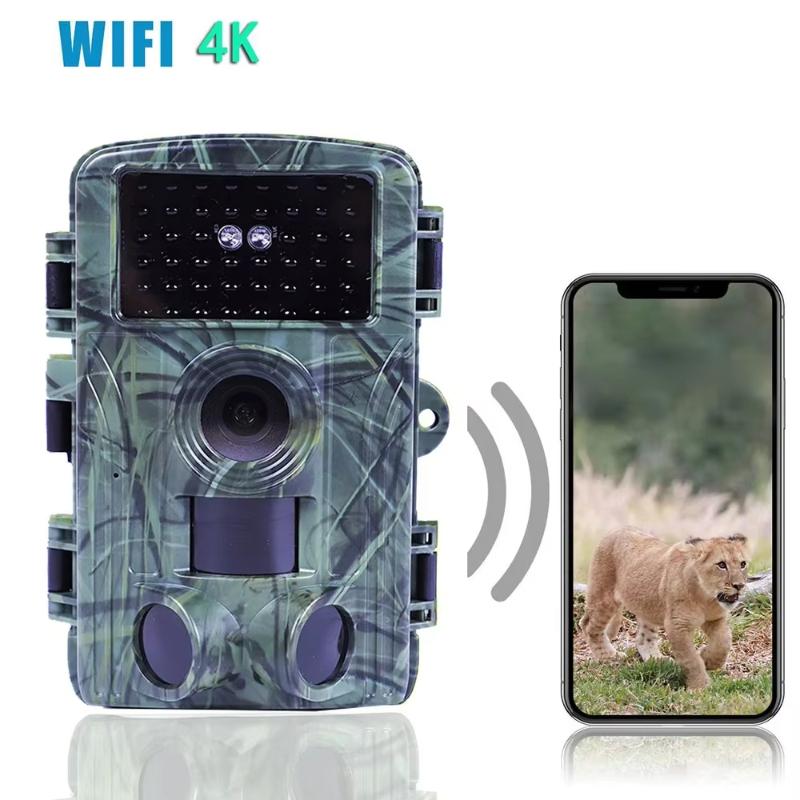 60MP WIFI Outdoor Jagd Wildkamera PR1600 4K Wildtierkamera Bewegungserkennung Nachtsicht Wasserdichte Fotofalle