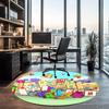 Numberblocks Printed Round Rug Carpet Chair Rug Area Rug Entryway Doormats,for Office Chair Living Room Bedroom Kitchen Room.