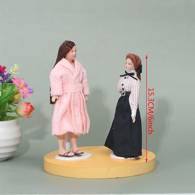 1:12 Miniaturowych Miniaturowych Lalek Wiktoriańskich Modeli Nauczycieli Piżamy Dekoracje Domków Dla Lalek