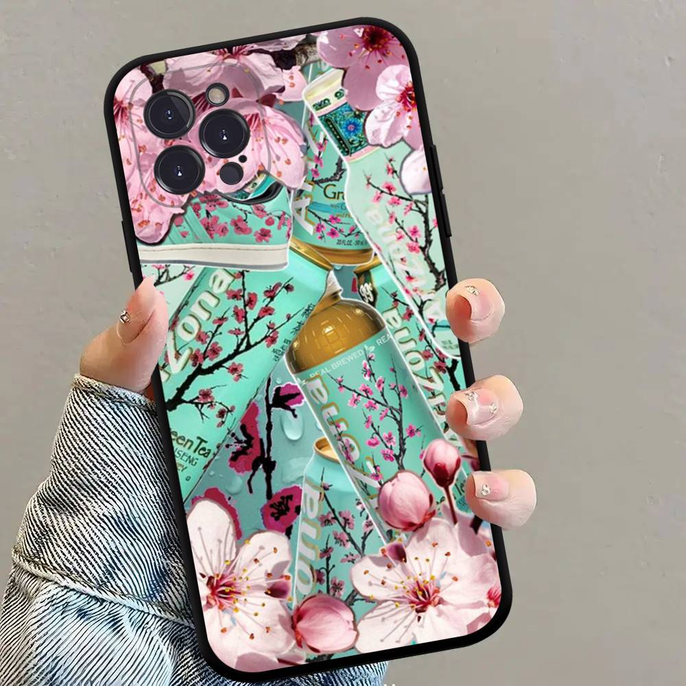 Fashion Vaporwave AriZona Iced Tea Aesthetic Black TPU Phone Case For Iphone17 Air 16 15 14 13 12 Pro 11 Pro Max Plus Cover Case