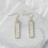 Korean Transparent Geometric Quadrilateral Luxury Long Earrings.