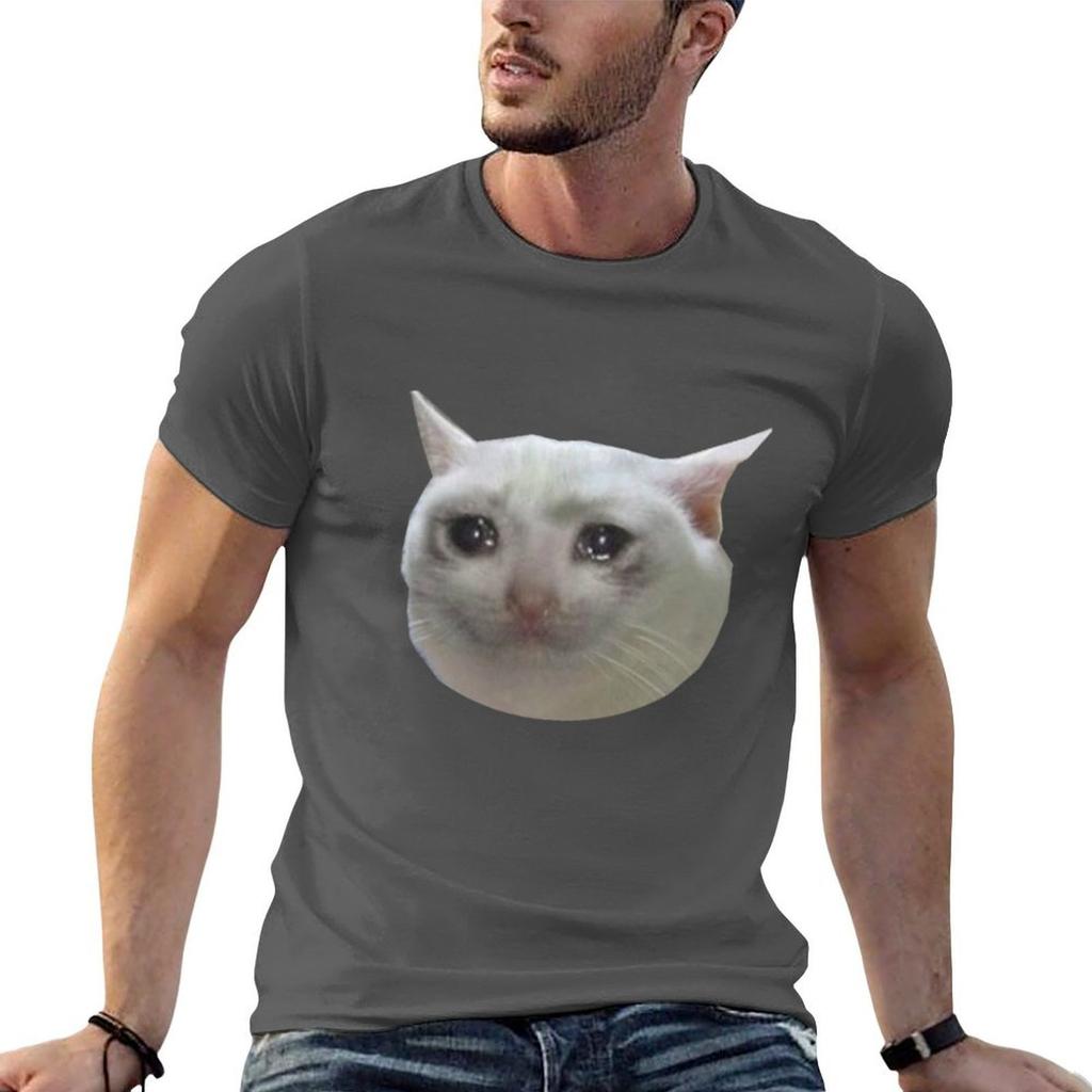 Crying Cat Jpg Tshirt T Shirt Unisex 100 Cotton Luxury Brand T Shirt For Unisex 100 Percent Cotton Tshirt