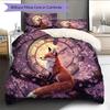 Biancheria da letto con motivo volpi e fiori Decorazione per la casa Regalo di compleanno (1 * copripiumino + 2 * federa, senza nucleo)