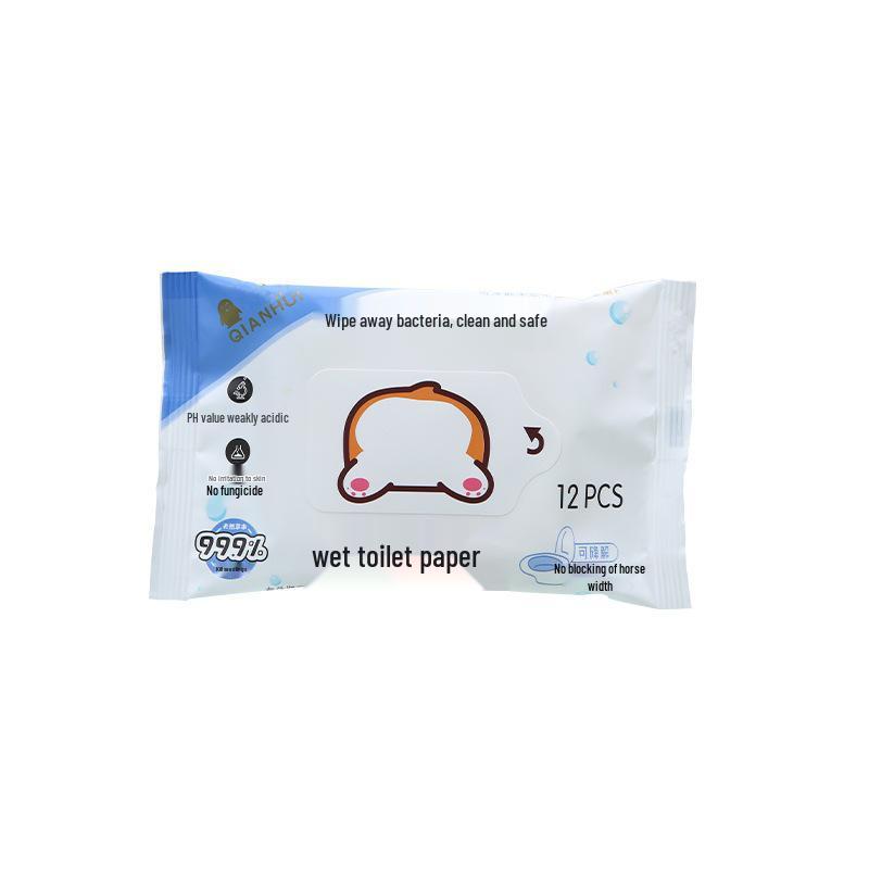 Eco-Friendly Flushable Wet Wipes - Disposable, Portable & Tear-Off Toilet Tissue
