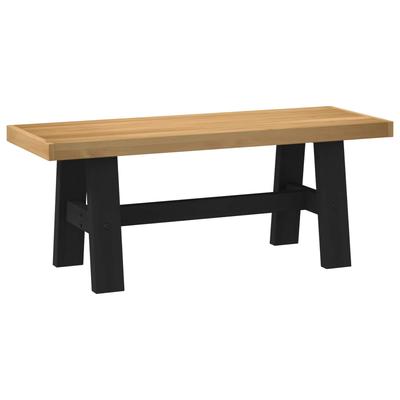 NOAIN Dining Bench 120 X 41 X 45 Cm Solid Pine Wood Natural Brown