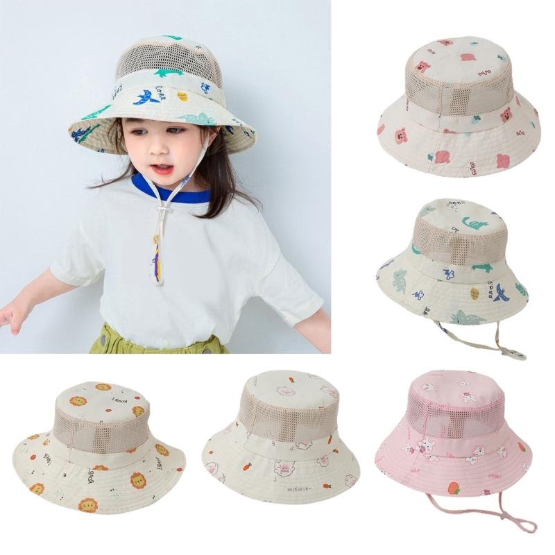 Chapeau Bob Queue de Cheval Élégant Respirant Chapeau de Pêcheur pour Enfants Joli Chapeau de Forme pour Plage Camping