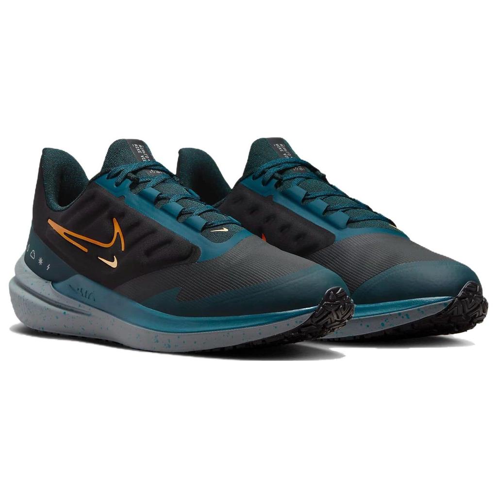 Nike Air Winflo 9 Shield Black Deep Jungle Men Sneakers Geode-Teal Safety-Orange DM1106-002