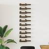 vidaXL Wall-mounted Wine Rack for 10 Bottles White Metal