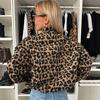 2025 Spicy Leopard Print Women's Jacket: Loose Fit, Casual Style for Spring & Autumn