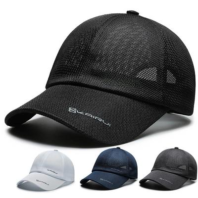 Men's Breathable Mesh Baseball Cap for Spring and Summer Sun Protection, Middle-Aged and Elderly Outdoor Sports Cap.