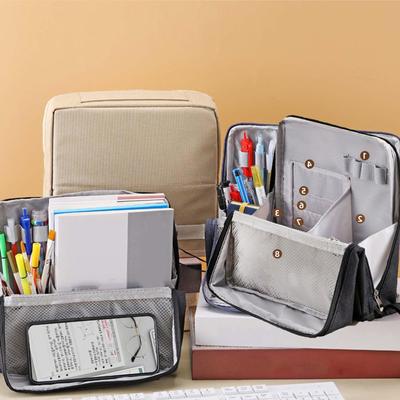 İlkokul ve Ortaokul Öğrencileri İçin Büyük Kapasiteli Kalem Kutusu, Çok Fonksiyonlu Sınıflandırma ve Saklama, Makyaj Çantası, Kırtasiye Kutusu