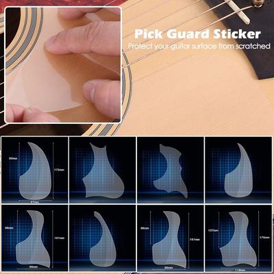 Professional Pick Guard Sticker Soft Scratch Plate Board Sticker Guitar Protective Sticker