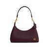 Juliet 30 Logo Glove Tanned Leather Shoulder Bag Large Women Shoulder Bag Red-Brown CR981-B4YDS