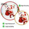 Decorative Glass Stickers for Christmas Cartoon Santa Claus Toilet Seat Sticker, Waterproof PVC & Colorful Wall Lights Decal, Removable Lid