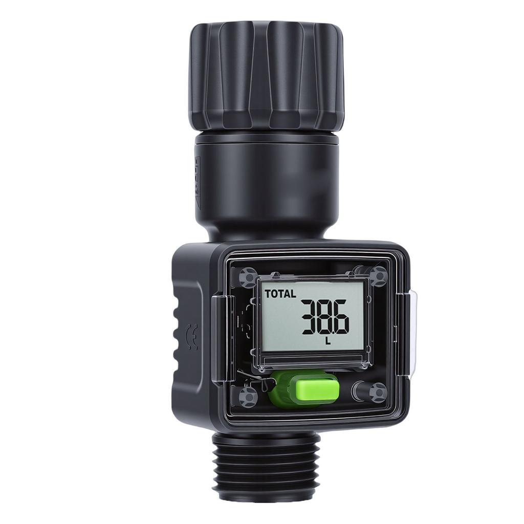 Digital Waterflow Meter Garden Hose Real Time Tracking Smart Water Meter for Outdoor Plants Watering