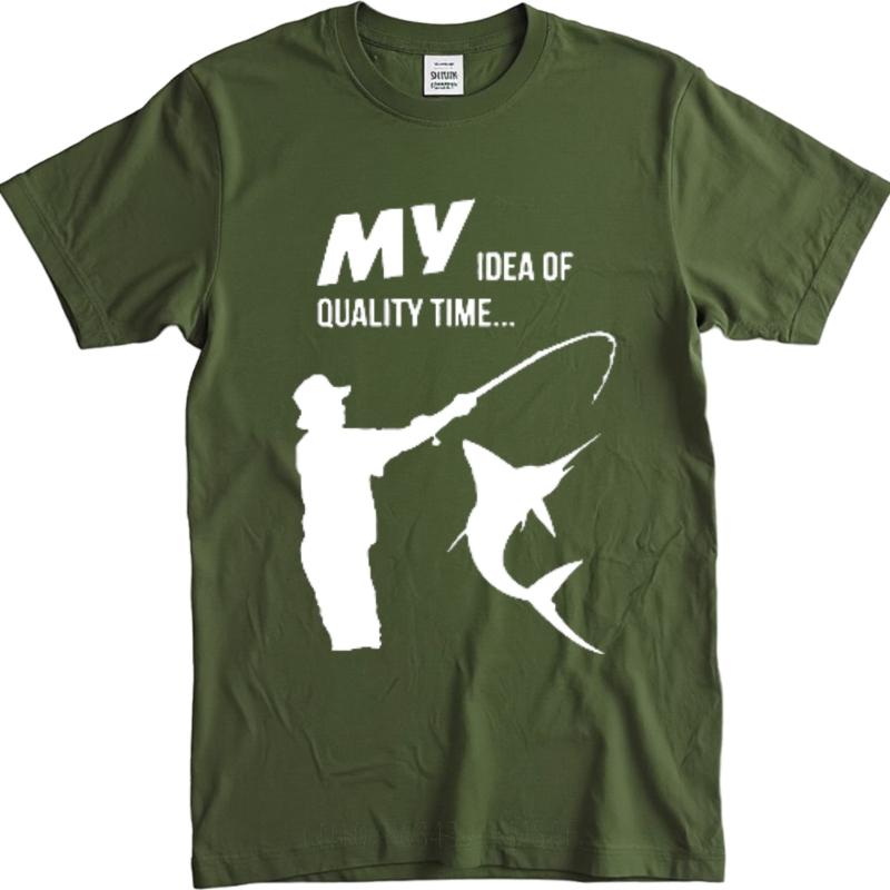 

Tshirts for men Relaxed Fit Boys O Neck tshirt Plus Size My Idea Of Quality Time Fishing Shark Hiphop For man Tshirt 4XL