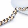 Luxury Cool Never Fade Gold Color Bracelet Men 12MM Curb Chain Mannen Armband Men's Bracelets Bangles for Man Wristband Gift