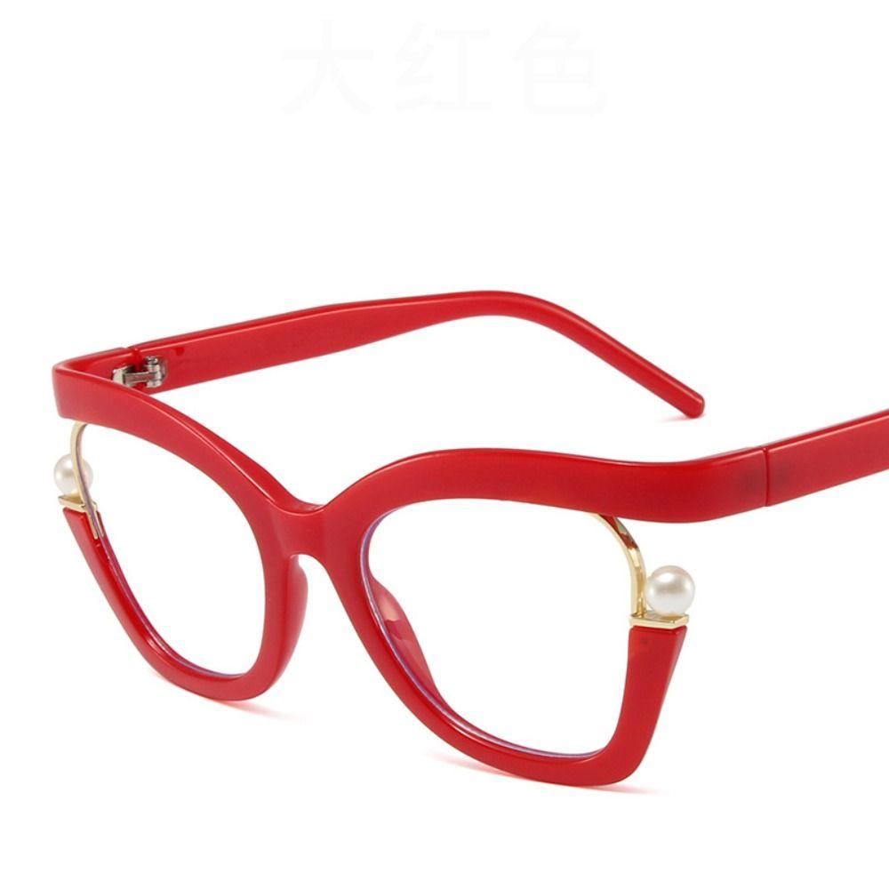 

Cat Eye Rainbow Women Sunglasses Luxury Vintage Cat Eye Optical Glasses Frame Fashion Trendy Anti-Blue Light Spectacles Travel красный