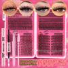 544 Cluster D Curl Individual Lash Set: DIY Dense, Curled, Segmented Eyelashes