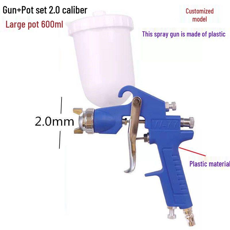 F75 High Atomization Latex Paint Sprayer for Furniture and Cars - Pneumatic Spray Gun with Lower Cup.