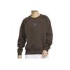 Nike Ensfarvet Rundhals Casual Pullover Langermet Genser Herregenser Brun FB7204-237