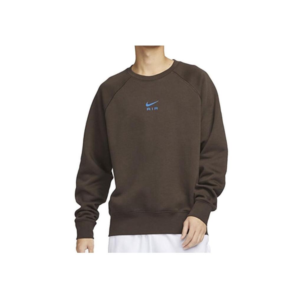 Nike Ensfarvet Rundhals Casual Pullover Langermet Genser Herregenser Brun FB7204-237