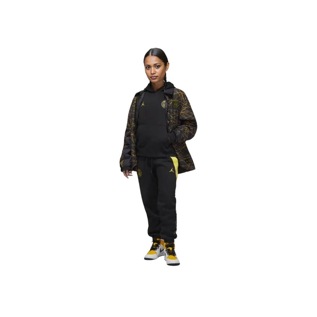 Jordan X Paris Saint-Germain Womens Hoodie (Asia Sizing) Black/Tour Yellow Women Streetwear DV2836-010