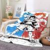 1pc Monkey D. Luffy Flannel Blanket [Cozy Throw Blanket] For Sofa, Bed, Travel, Camping, Livingroom, Office, Couch, Chair, And Bed