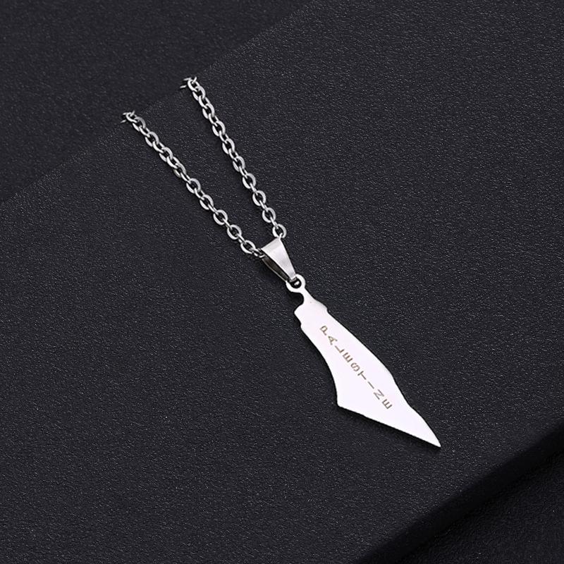 Fashionable Geometric Letter Stainless Steel Clavicle Chain Necklace for Women