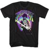 Jimi Hendrix Jammt Auf Der Gitarre Neontöne Herren T-Shirt Rock Band Musik Merchandise