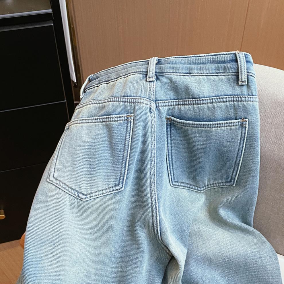 Jeans Rétro Doublés Polaire Taille Haute pour Femmes - Hiver Amincissant Décontracté Style Coréen